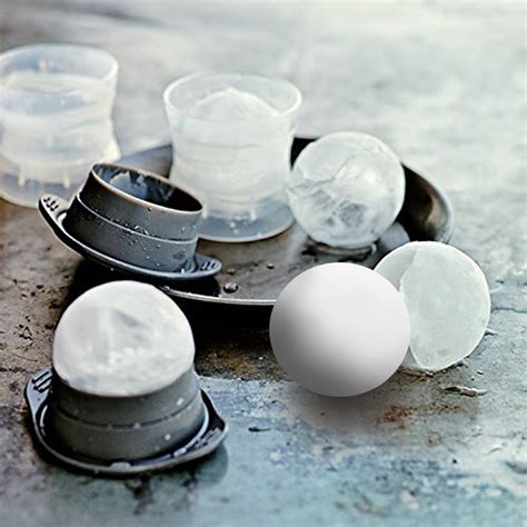 silicone sphere ice molds.